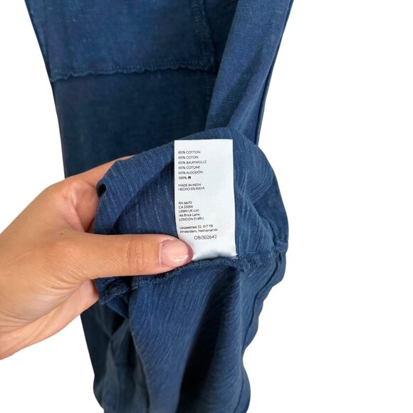 Pilcro Anthropologie Cotton Burnout Twist Back Tank Blue Small Boho Lagenlook - Picture 6 of 6